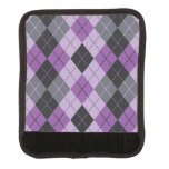 Purple Argyle Luggage Handle Wrap at Zazzle
