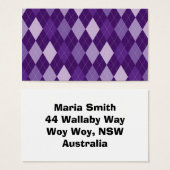 Purple argyle pattern (Front & Back)