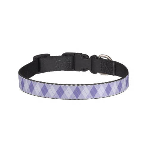 Purple Argyle Pattern Dog and Cat Collar