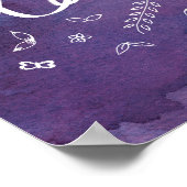 Purple Art, Clarity Spirituality Meditation Yoga Poster (Corner)
