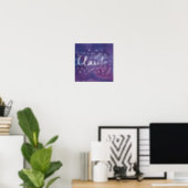 Purple Art, Clarity Spirituality Meditation Yoga Poster (Home Office)
