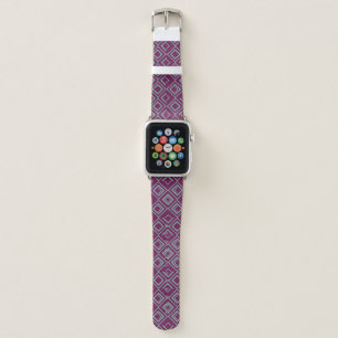 Purple Art Deco Apple Watch Band
