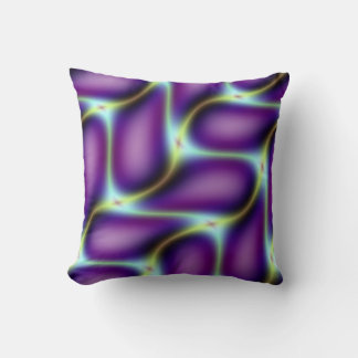 Purple Art Deco Design Throw Pillow
