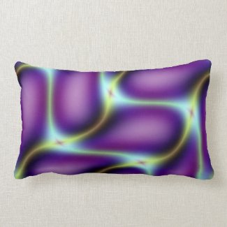 Purple Art Deco Design Throw Pillows