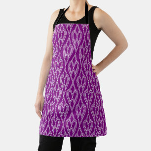 Purple Art Deco Flowerbeds  Apron