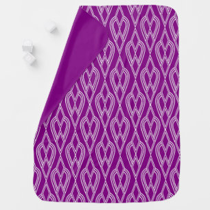 Purple Art Deco Flowerbeds Baby Blanket