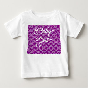 Purple Art Deco Flowerbeds Baby T-Shirt