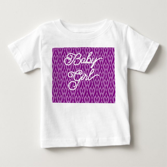 Purple Art Deco Flowerbeds  Baby T-Shirt (Front)