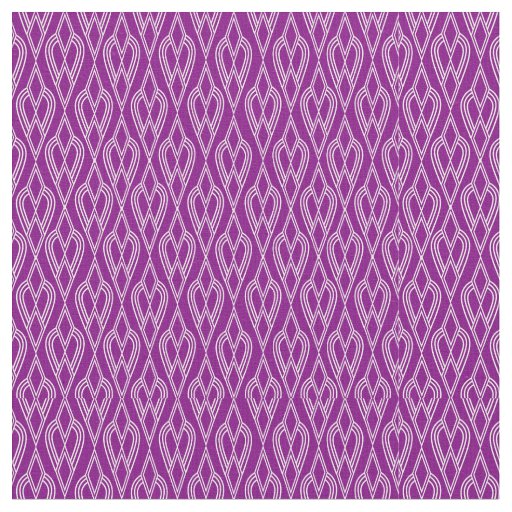 Purple Art Deco Flowerbeds  Fabric