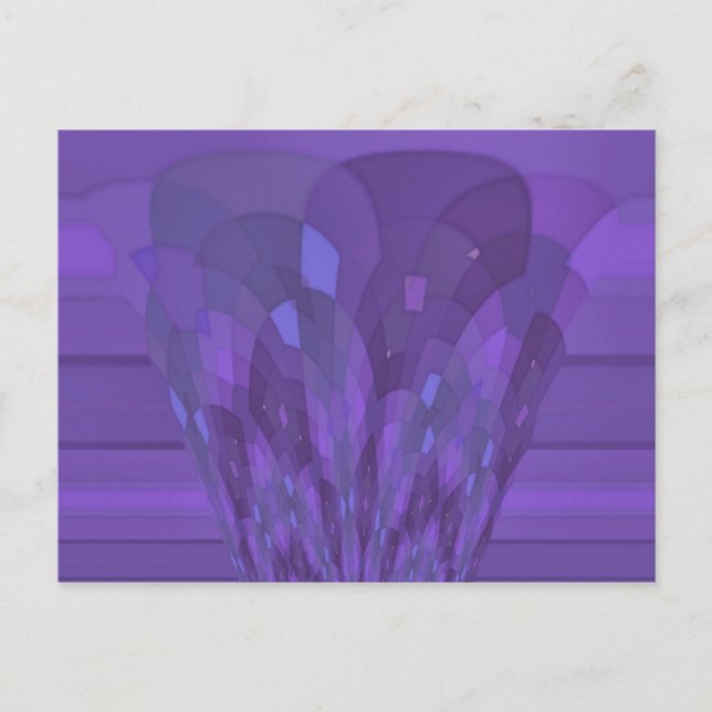Purple Art Deco Style Postcard (Front)