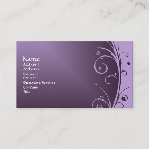 Purple Art Deco Vintage Business Card
