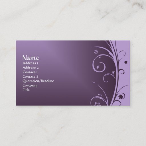 Customizable Purple Art Deco Vintage Business Card