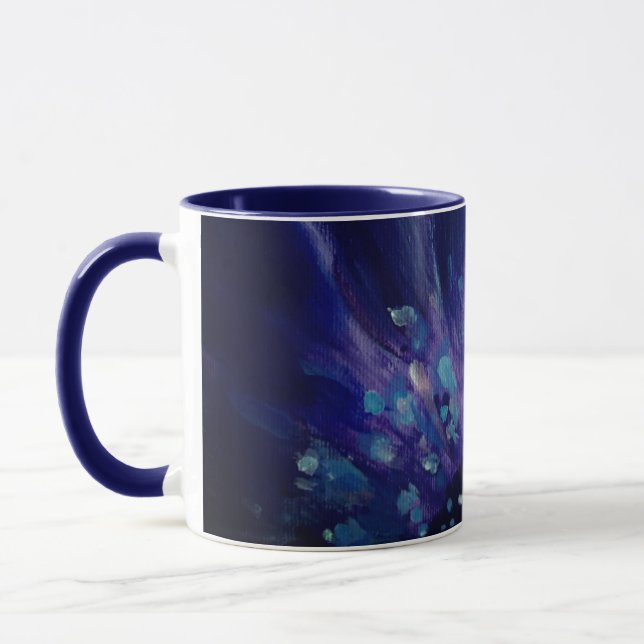 Purple Art Foliage Painting Mug (Left)