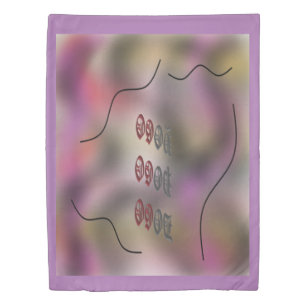 Purple art misty designed duvet cover