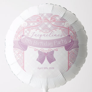 Purple Art Nouveau Princess Birthday Balloon