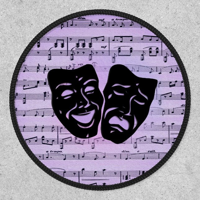 Purple Art Unites Theater Masks Patch (Front)