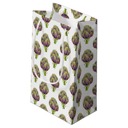 Purple Artichoke Pattern Small Gift Bag