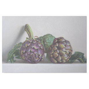 Purple Artichokes Hyperrealism Painting Gallery Wrap