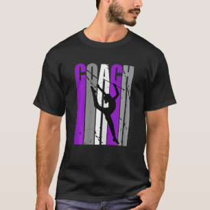 Purple Artistic Rhythmic Gymnastics Coach Teacher T-Shirt