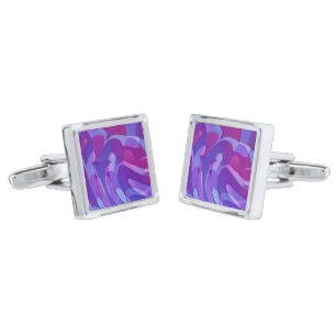 Purple Artsy Cufflinks Gift 