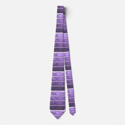 purple artwork bears profiles striped tie