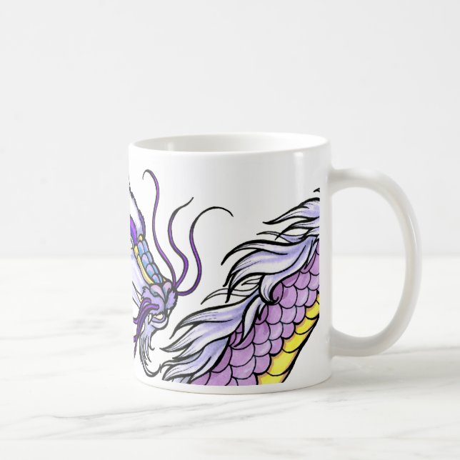 Purple Asian Dragon Coffee Mug (Right)