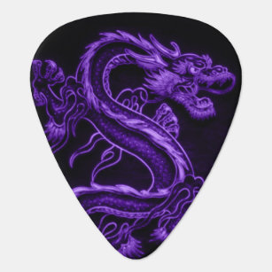 Purple Asian Dragon Guitar Pick