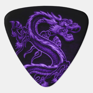 Purple Asian Dragon Triangle Guitar Pick
