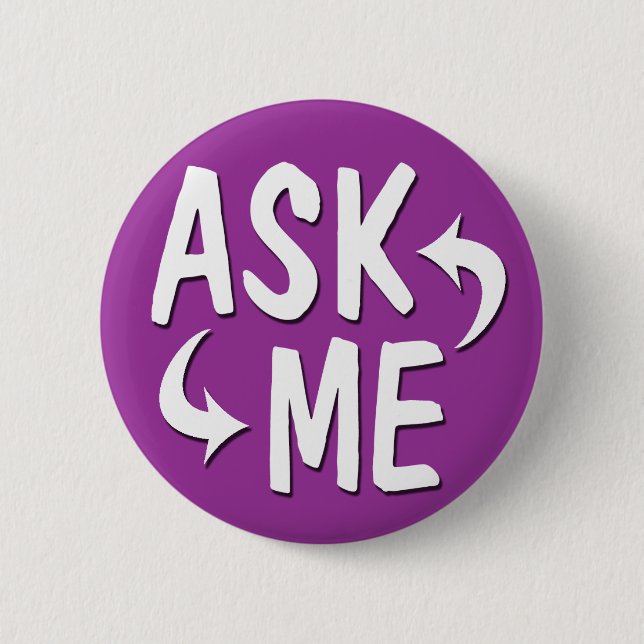 Purple Ask Me Button (Front)