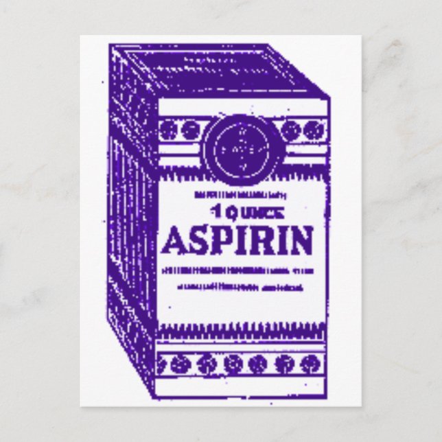 Purple Aspirin Postcard (Front)