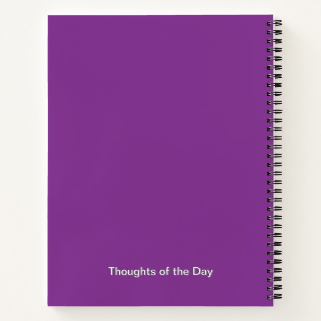 Purple Aster Flower Journal  - Personalized  (Back)