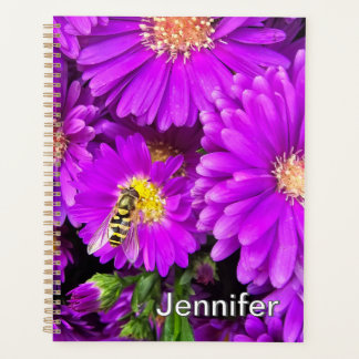 Purple Aster Flower Planner - Personalized