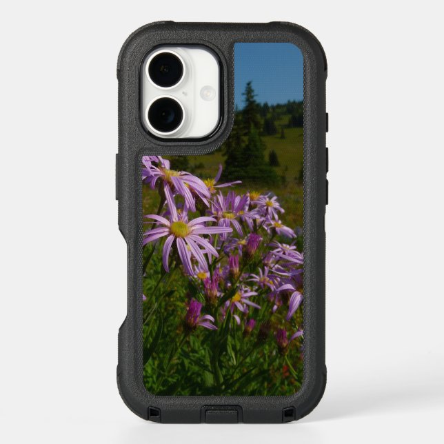 Purple Aster Flowers at Mount Rainier Otterbox iPhone Case (Back)