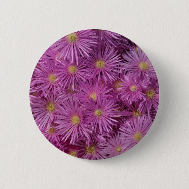 Purple Aster Flowers Button (Front)