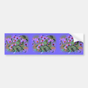 purple asters bumper sticker
