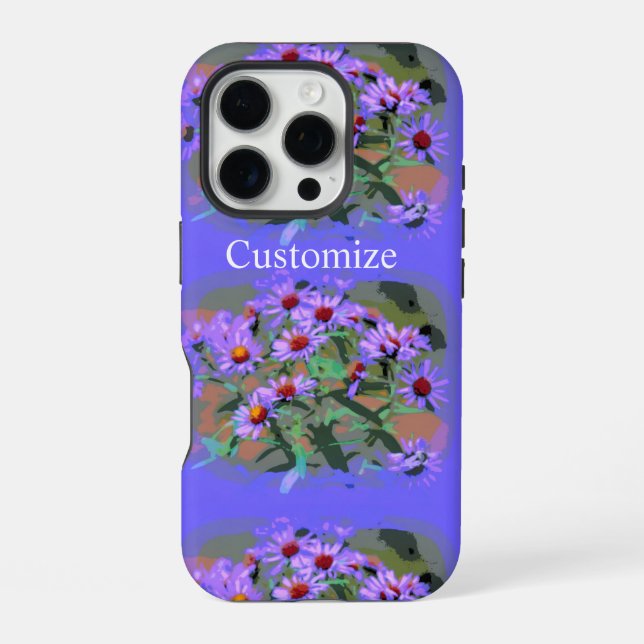 purple asters iphone case (Back)