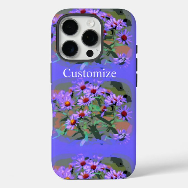 purple asters iphone case (Back)