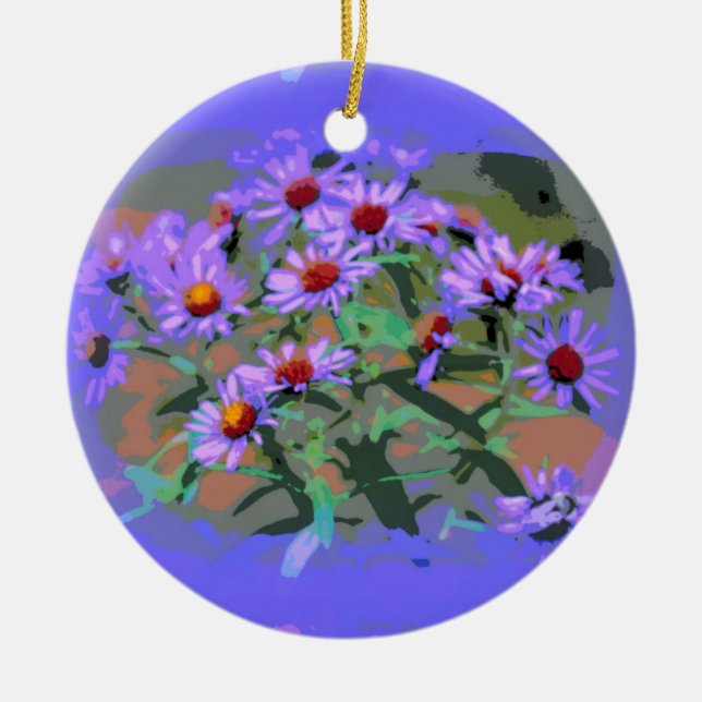 purple asters ornament (Front)