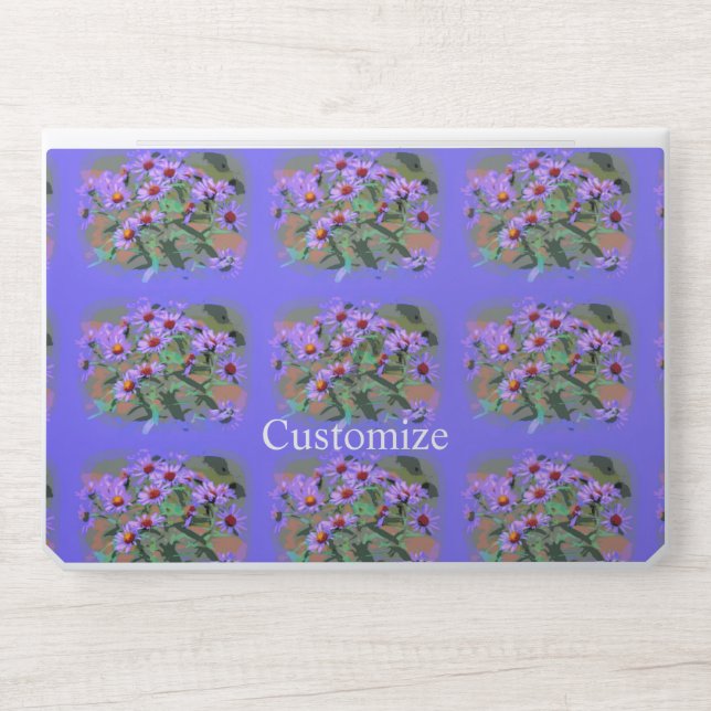 Purple Asters Thunder_Cove HP Laptop Skin (Front)