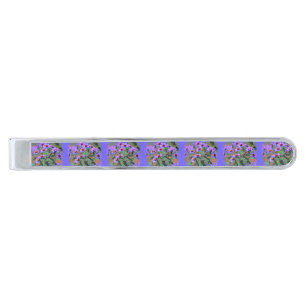 purple asters tie bar