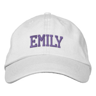 Purple Athletic Block Monogram Custom Name Embroidered Baseball Cap