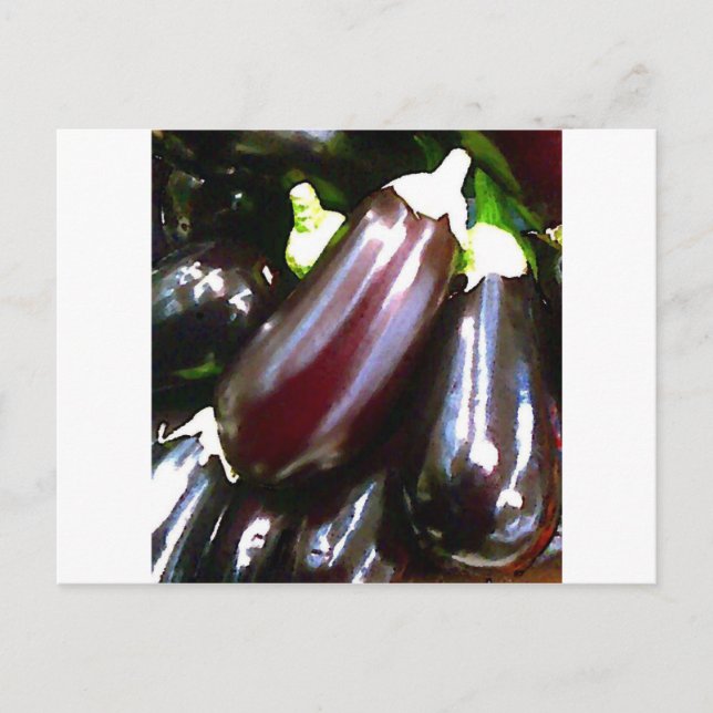 Purple Aubergines Postcard (Front)