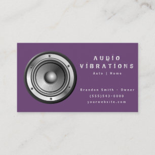 Purple Audio Stereo Installation Business Card