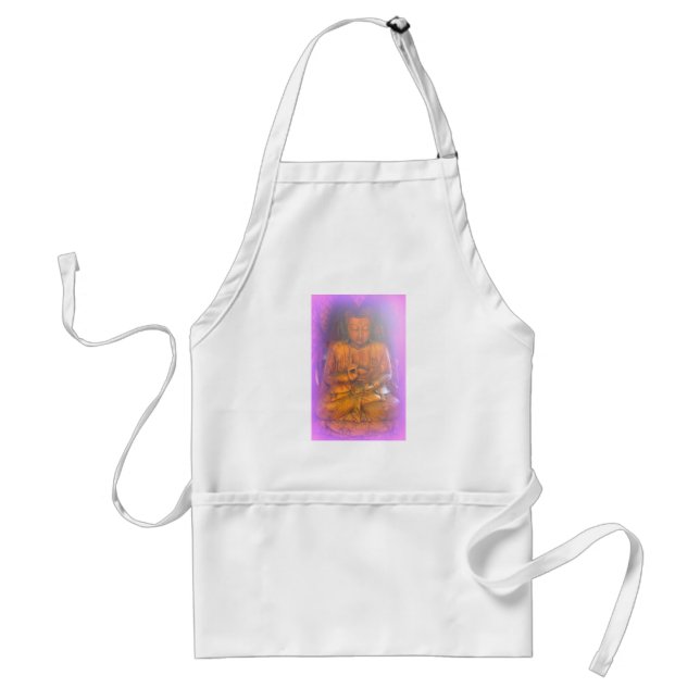 purple aura buddha apron (Front)