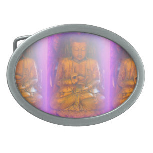 purple aura buddha belt buckle