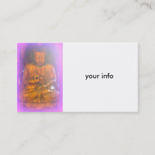 purple aura buddha business card
