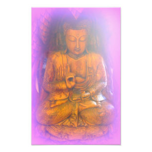 purple aura buddha photo print