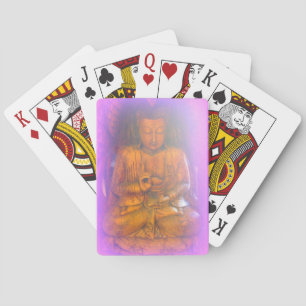 purple aura buddha playing cards
