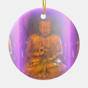 purple aura buddha tranquility ornament