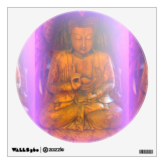 purple aura buddha wall decal (Front)